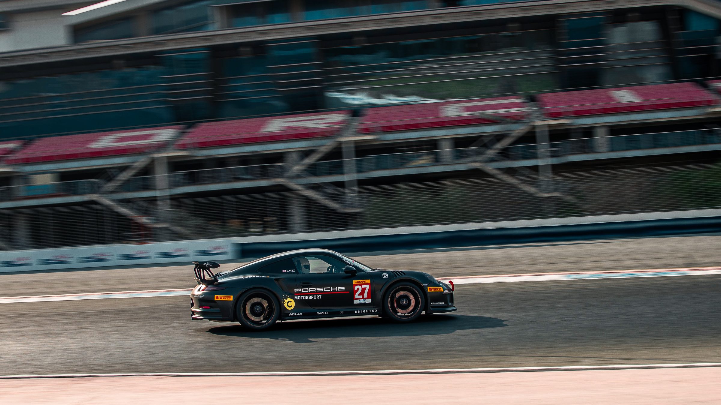 Side-on panning shot